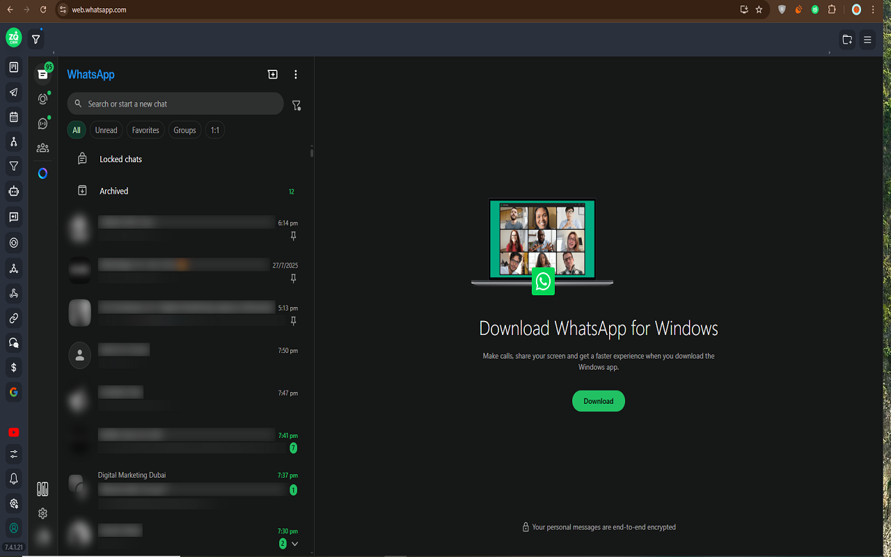 Main Dashboard View